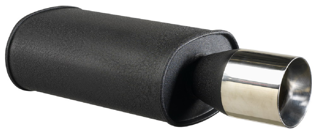 Stainless Steel	Universal Black Rear Muffler 102mm Round