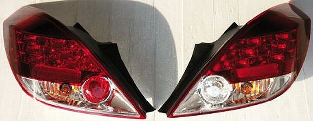 LED Rückleuchten Opel Corsa D 3T 06-10 Rot/Klar
