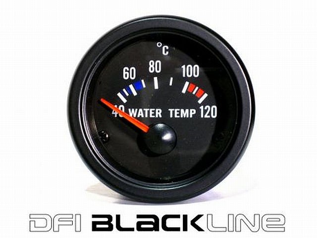 DFI Blackline Universal Meter Gauge 52mm - Water Temp (Celc)