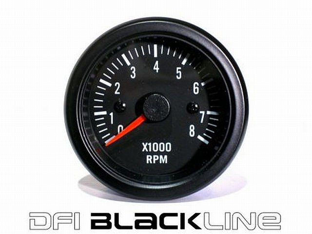 DFI Blackline Universal Meter Gauge 52mm - RPM Tacho (8000)