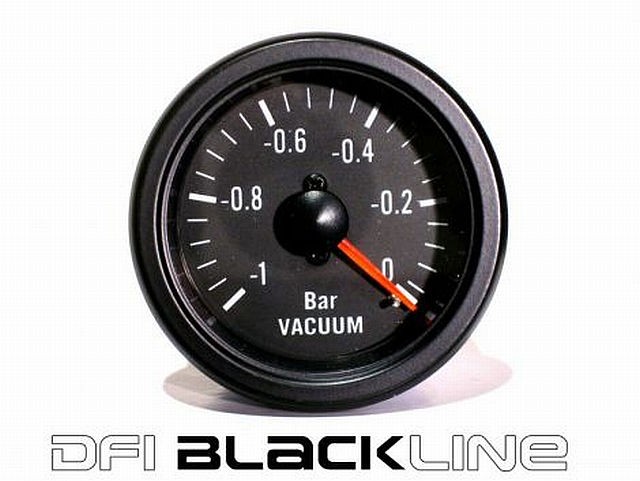 DFI Blackline Universal Meter Gauge 52mm - Vacuum (Bar)