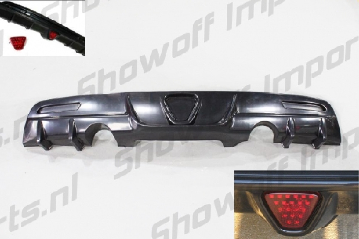 Honda CRZ 10+ Rear Bumper DiffuserDubble Exhaust Holes ABS