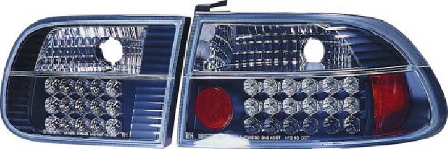 Honda Civic 3D HB 92-95 Black G4 LED Taillights Rücklichter