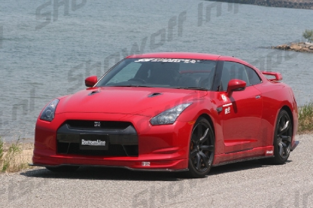 Nissan GTR R35 07-10 BottomLine Front Spoiler (FRP Black)