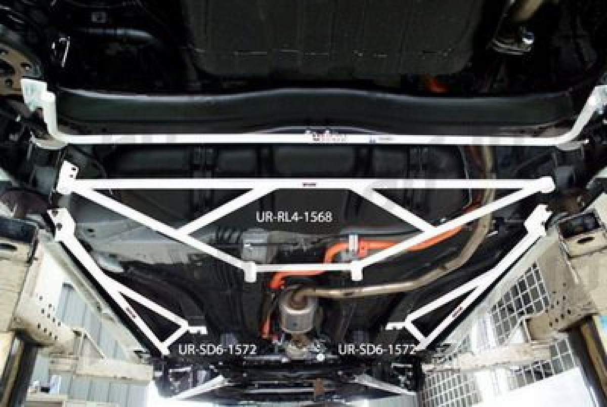 Honda CRZ 10+ UltraRacing 2x 3-Point Side Floor Bars