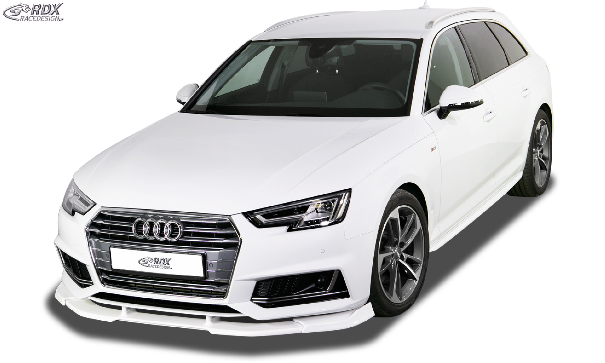 Frontspoiler VARIO-X für AUDI A4 8W B9 (-2019, für S-Line- bzw. S4-Frontstoßstange) Frontlippe Front Ansatz Vorne Spoilerlippe