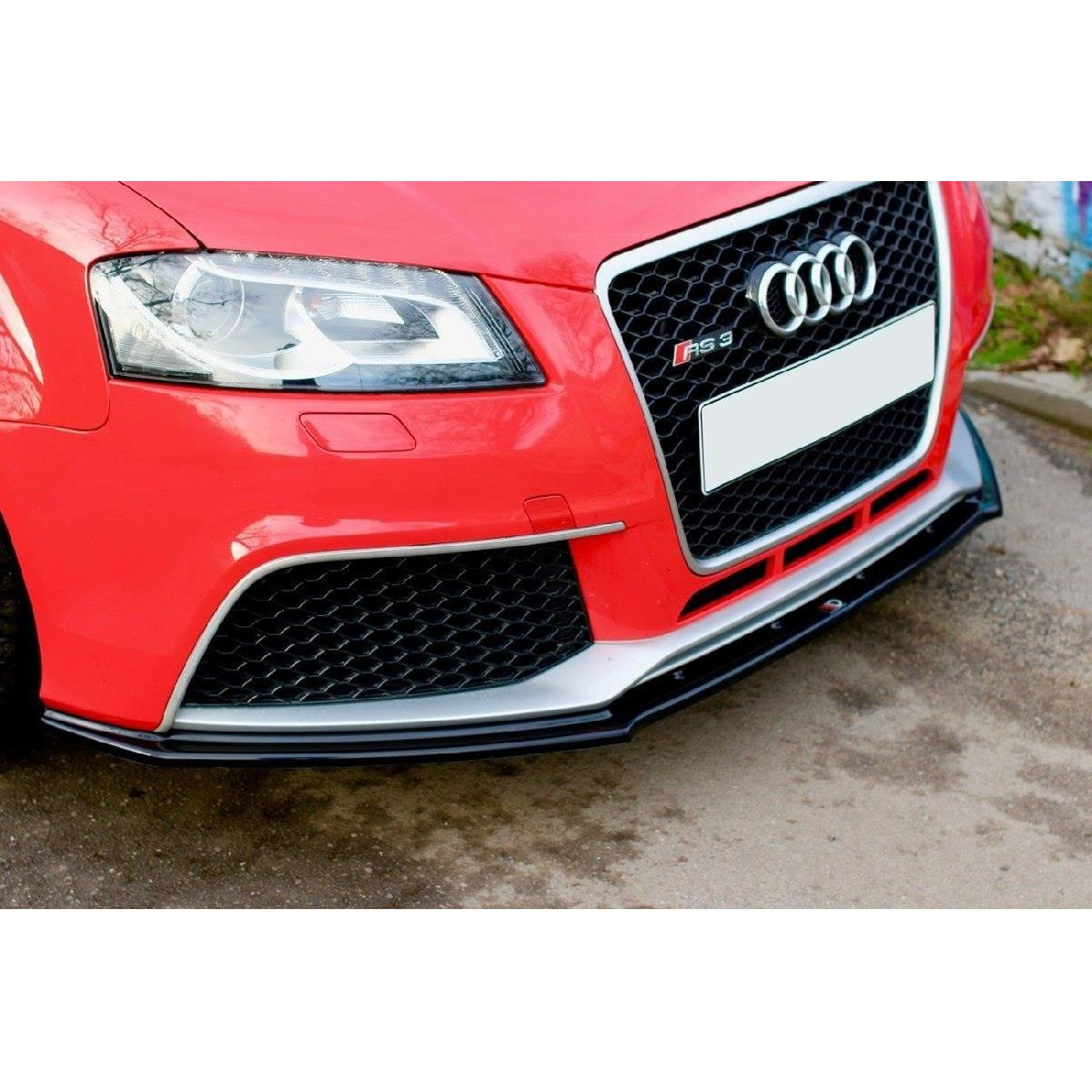 Cup Spoilerlippe Front Ansatz V.1 für Audi RS3 8P schwarz matt Cup Spoilerlippe Front Ansatz V.1 für Audi RS3 8P schwarz matt