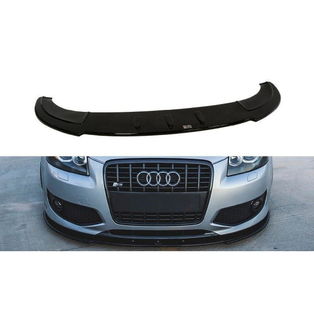 Cup Spoilerlippe Front Ansatz für Audi S3 8P schwarz matt Cup Spoilerlippe Front Ansatz für Audi S3 8P schwarz matt