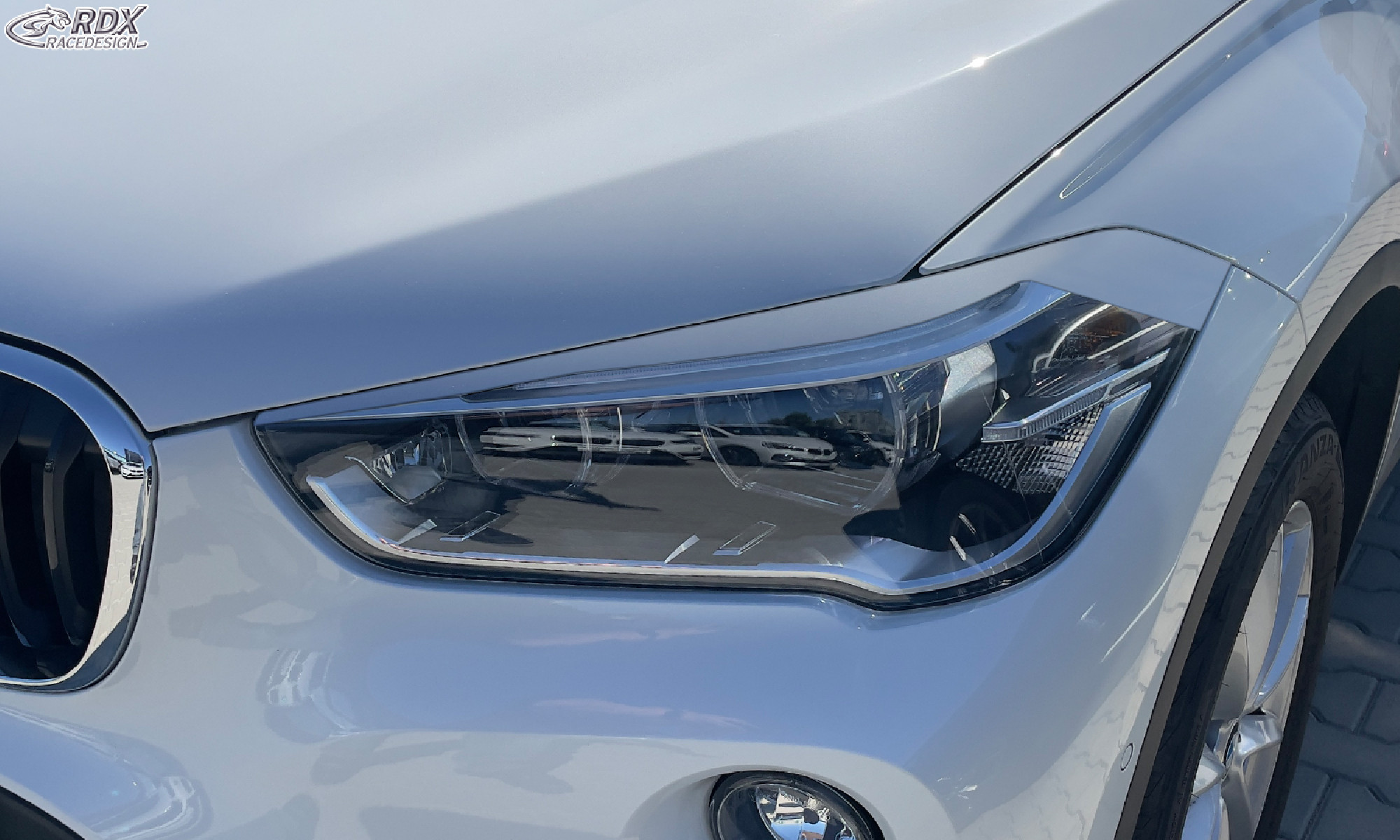 Scheinwerferblenden für BMW X1 F84 2015-2019 Böser Blick Scheinwerferblenden für BMW X1 F84 2015-2019 Böser Blick