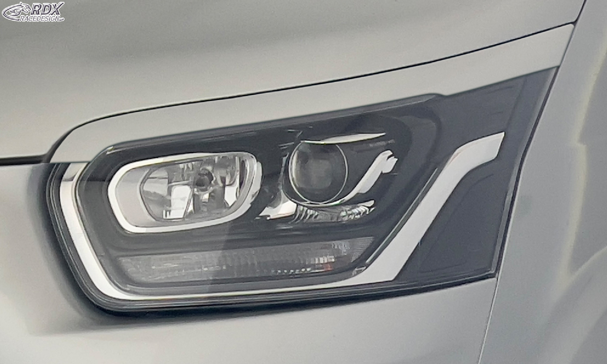 Scheinwerferblenden FORD Transit (2014-heute) für Xenon- und schwarze Halogen-Scheinwerfer Böser Blick