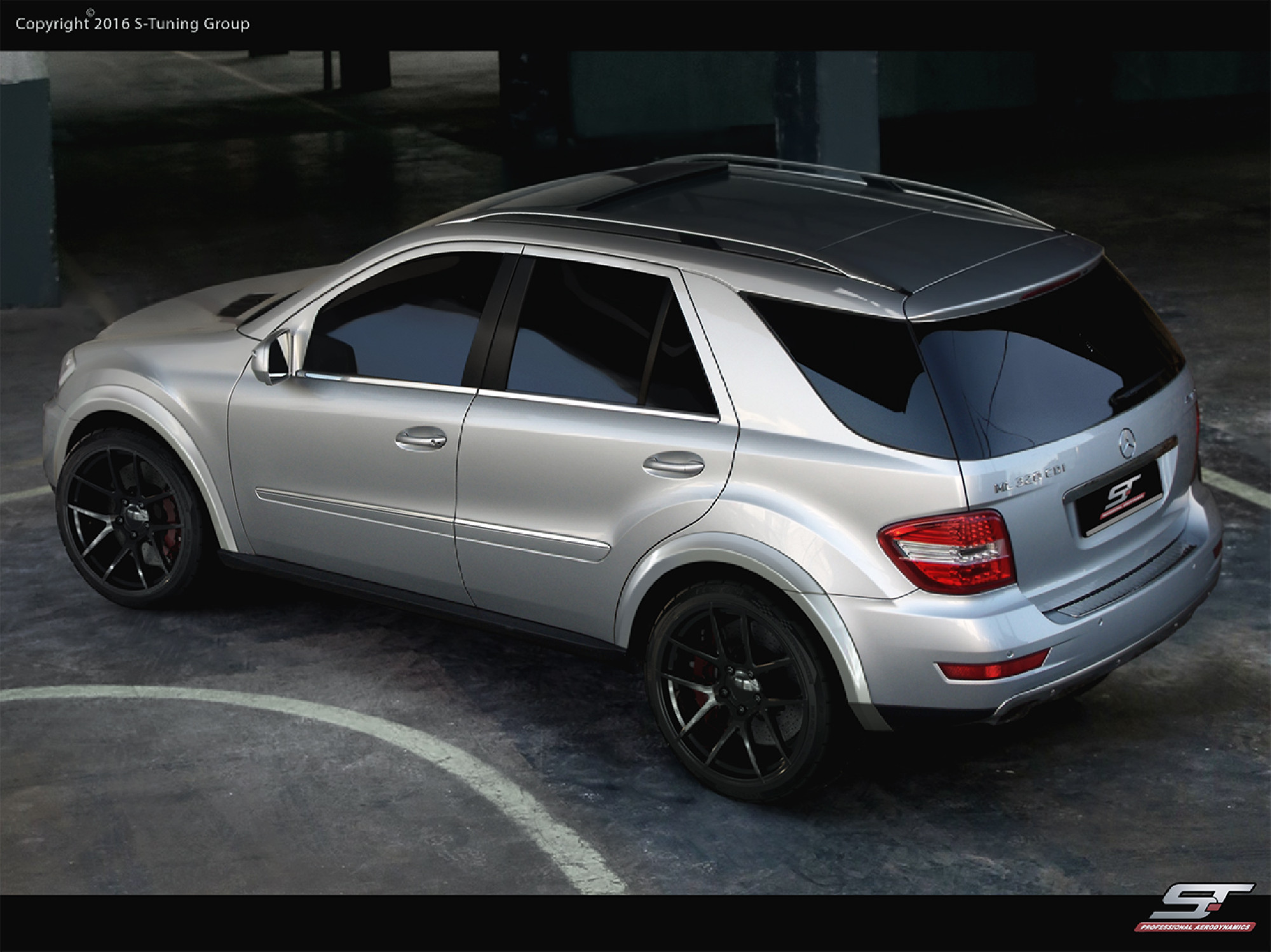 Radlaufverbreiterung Mercedes ML W164 vorn , hinten