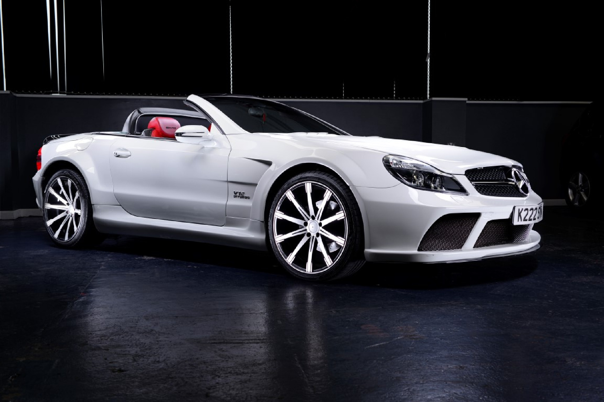  geeignet für Mercedes SL R230 bis SL65 Schwarz Serie Stil WIDE Body Kit