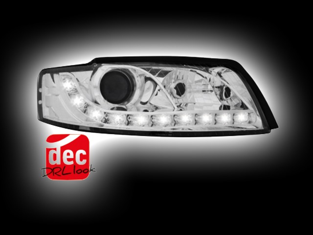 Tagfahrlicht-Optik Scheinwerfer AUDI A4 8E XENON chrom Tagfahrlicht-Optik Scheinwerfer AUDI A4 8E XENON chrom