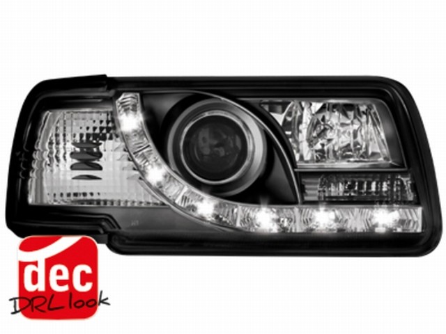 Tagfahrlicht-Optik Scheinwerfer AUDI 80 B4 Lim/Av. (91-94) schwarz