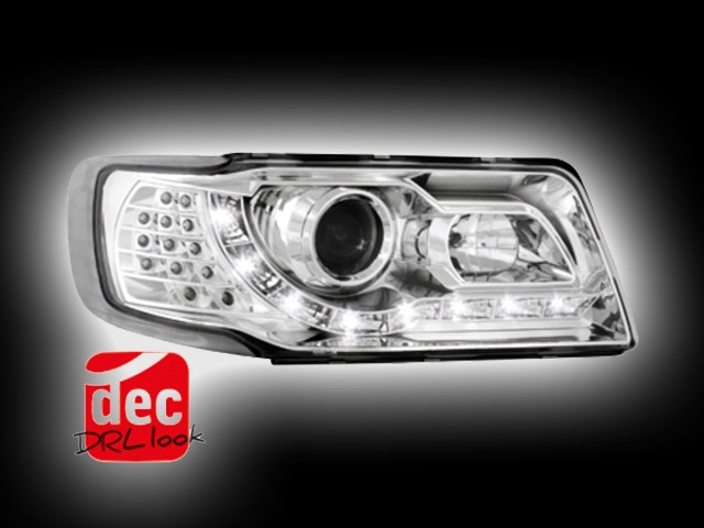 Tagfahrlicht-Optik Scheinwerfer AUDI 100 Typ 4C chrom