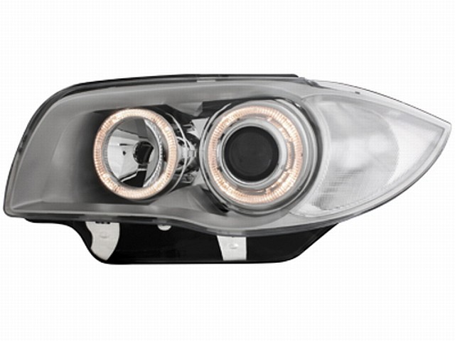 Scheinwerfer BMW 1er E87 04-07 2 Standlichtringe chrome
