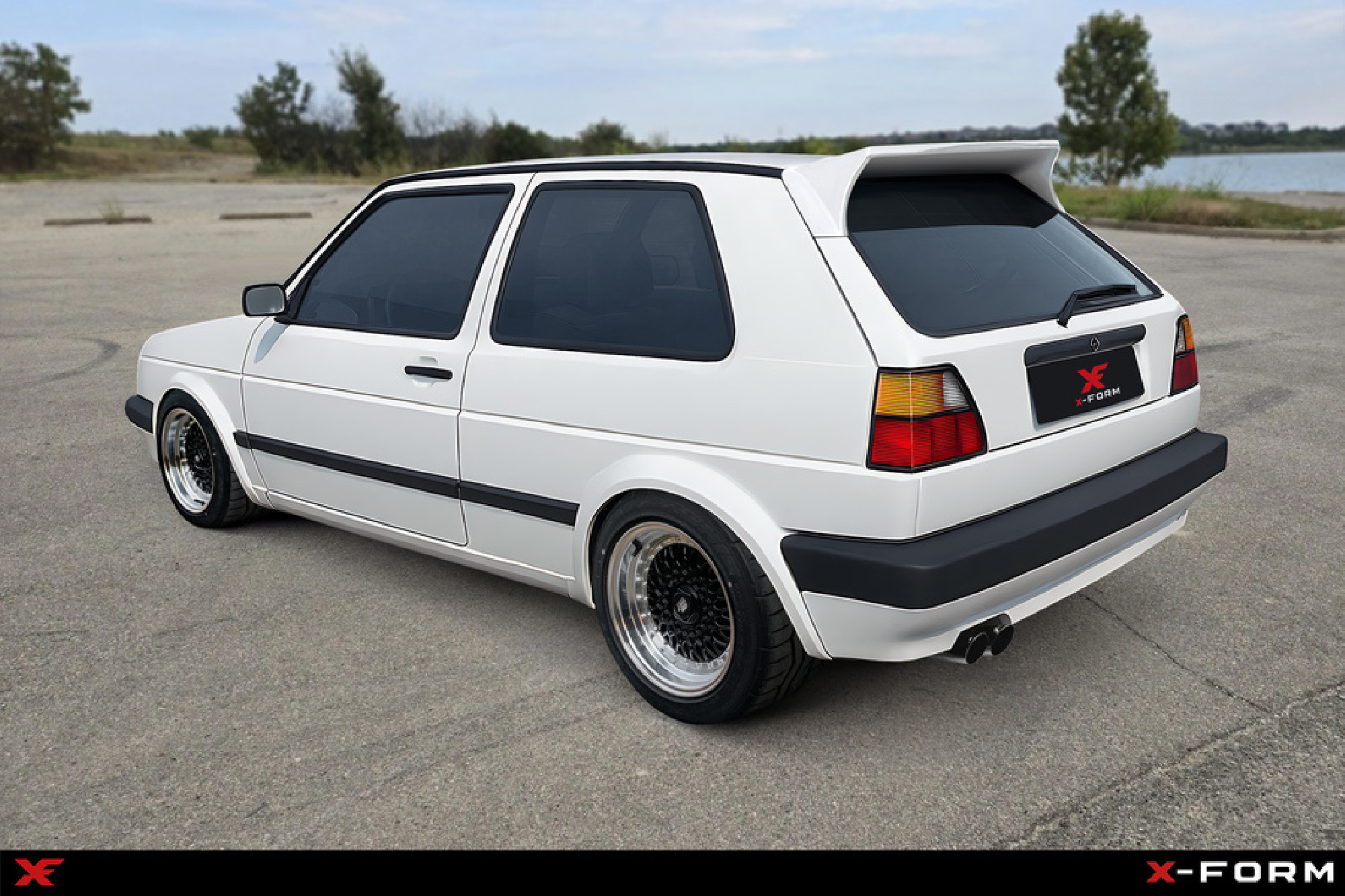 Dachspoiler Spoiler aus ABS plastik passend geeignet für VW Golf 2, Rear Spoiler