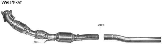 Bastuck Performance Katalysator Skoda Octavia II 1Z Turbo inkl. RS, mit ABE