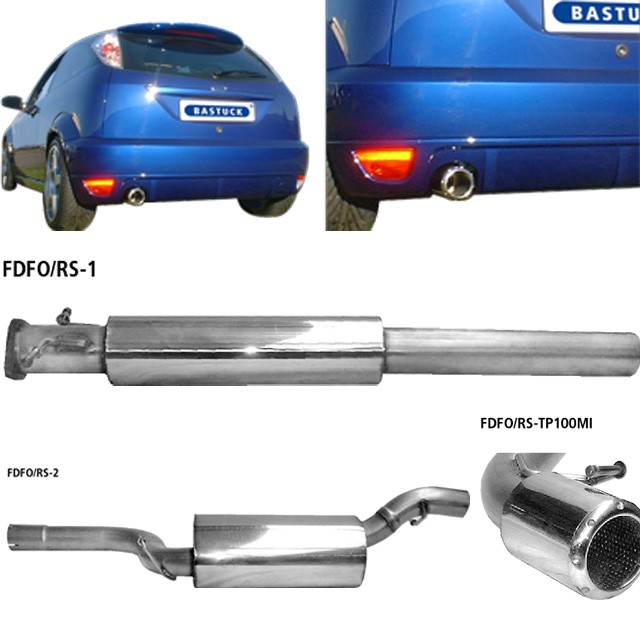 Bastuck Edelstahl Komplett-Auspuffanlage Ford Focus 1 RS (Bj. 2002-2004)