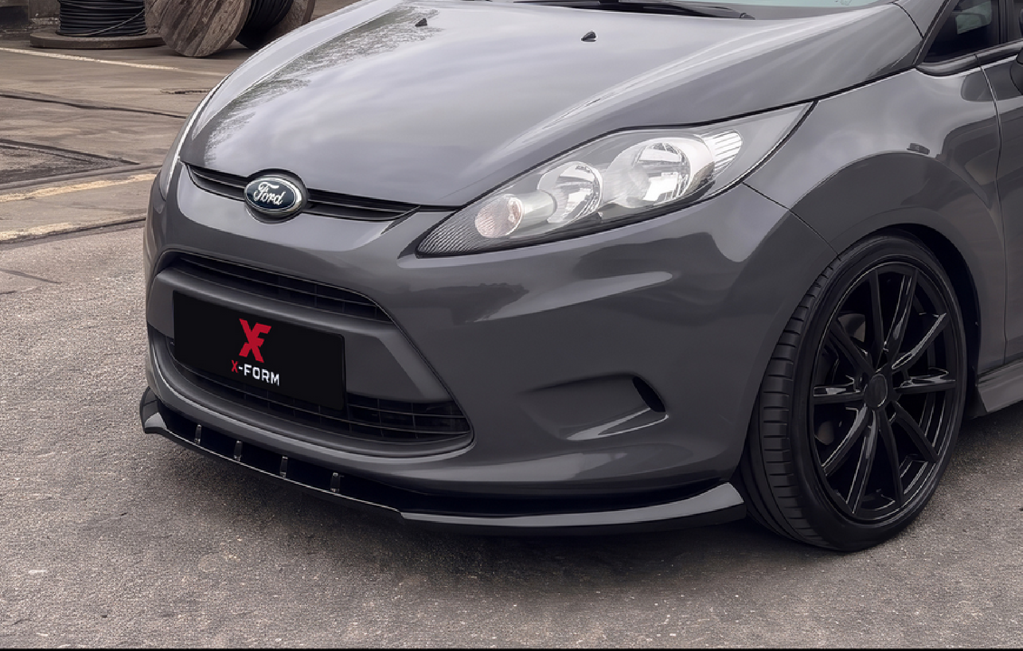 Frontlippe Frontansatz geeignet für Ford Fiesta MK7 Facelift Frontspoiler Lippe
