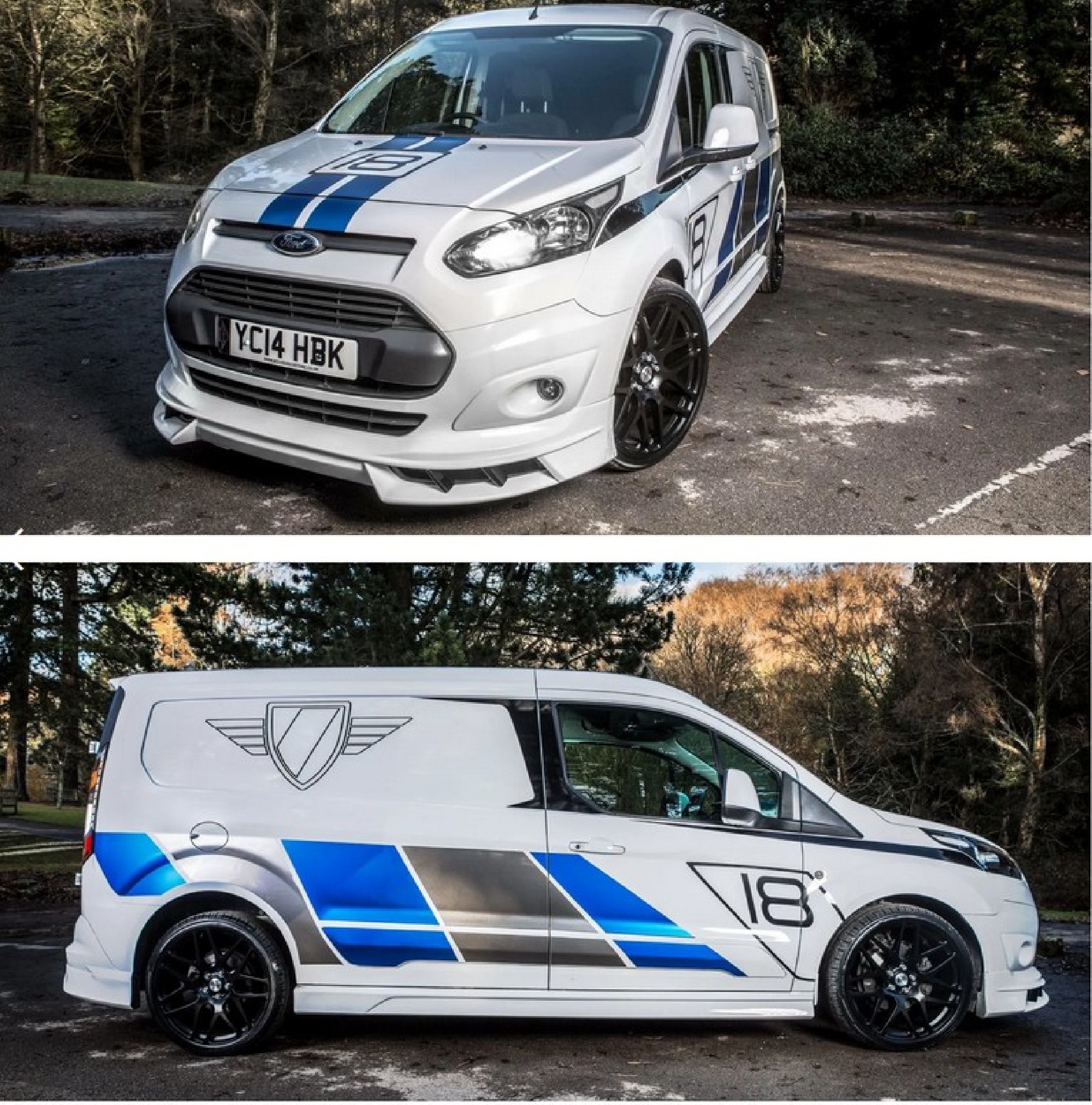 geeignet für Ford Transit Connect Frontlippe 12-17