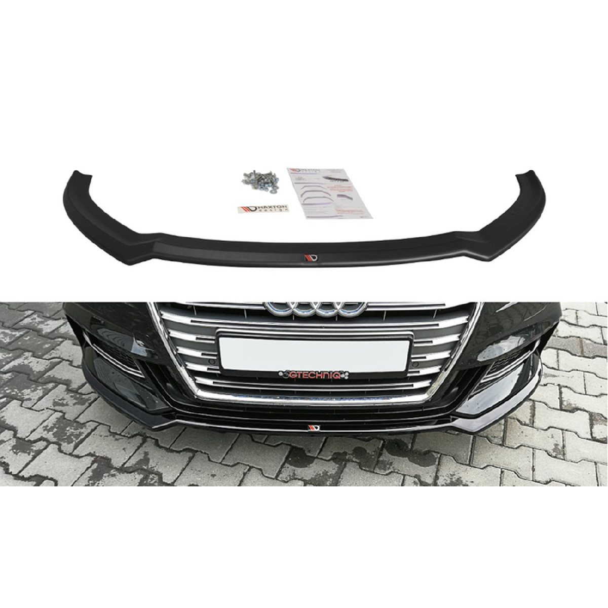 Cup Spoilerlippe Front Ansatz V.2 für Audi S3 / A3 S-Line 8V FL schwarz matt Cup Spoilerlippe Front Ansatz V.2 für Audi S3 / A3 S-Line 8V FL schwarz matt