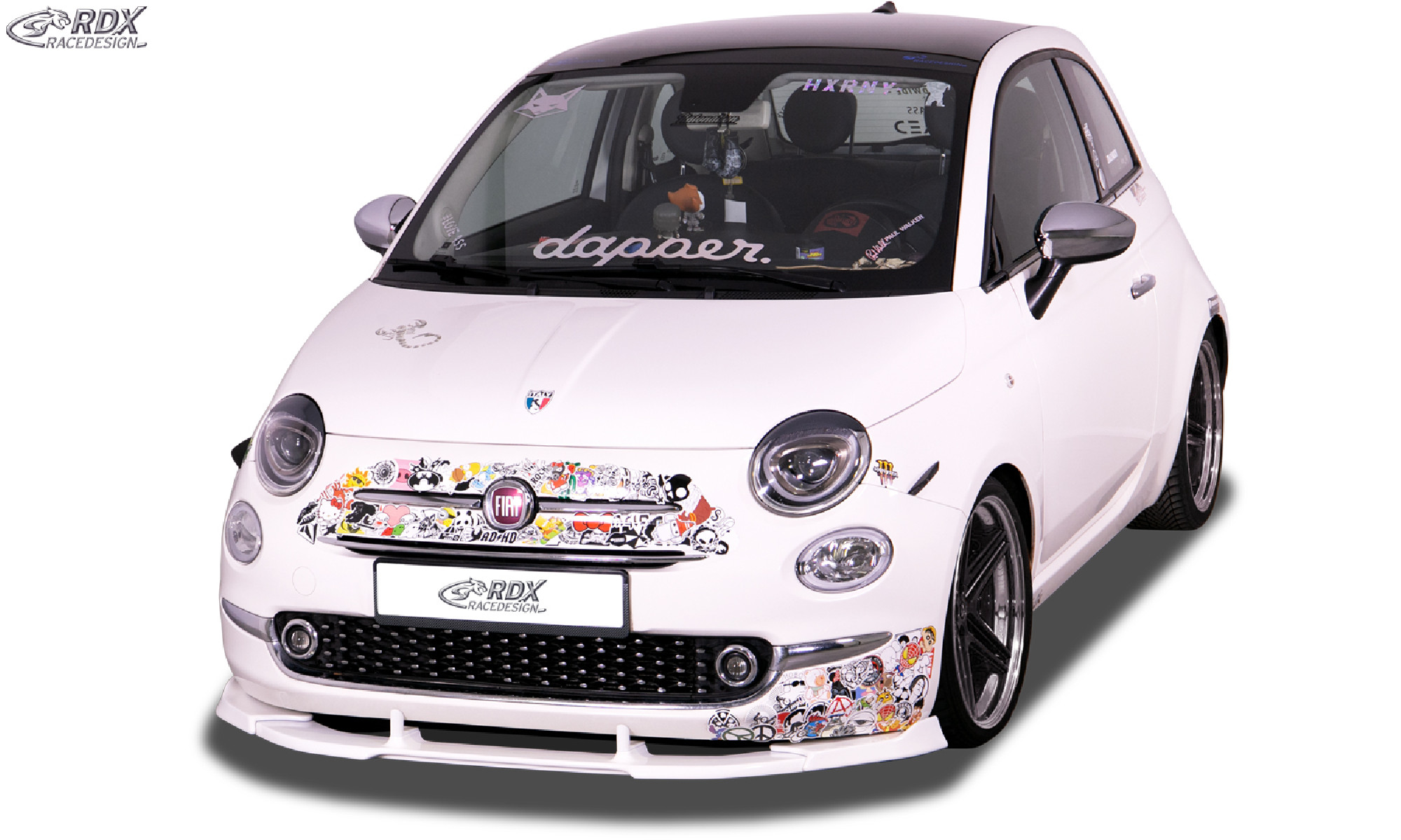 Frontspoiler VARIO-X für FIAT 500 2016+ Frontlippe Front Ansatz Vorne Spoilerlippe