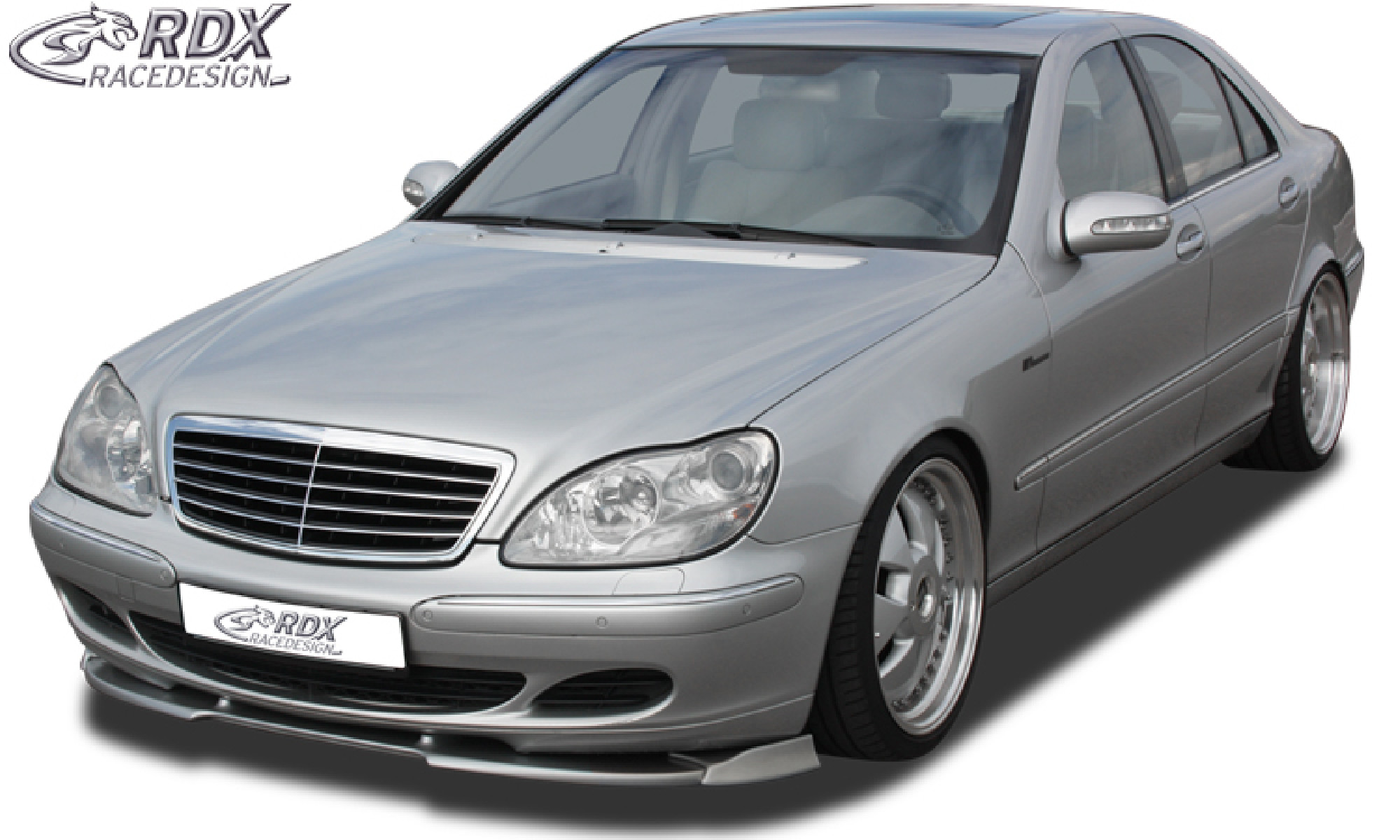 Frontspoiler geeignet für MERCEDES S-Klasse W220 2002+ Frontlippe Front Ansatz Vorne Spoilerlippe