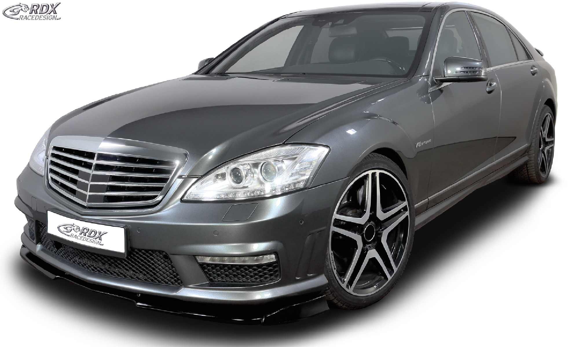 Frontspoiler geeignet für MERCEDES S-Klasse W221 AMG 2009+ (Passend an AMG bzw. Fahrzeuge mit AMG Frontstoßstange) Frontlippe Front Ansatz Vorne Spoilerlippe