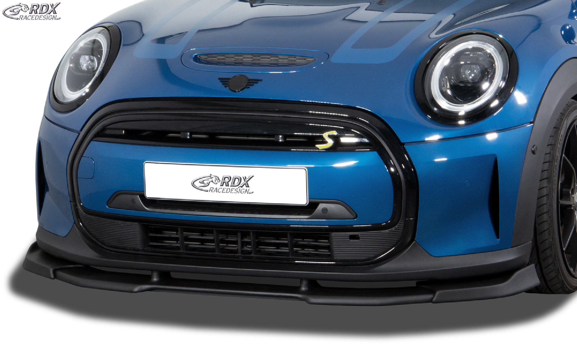 Frontspoiler geeignet für MINI Cooper F55, F56, F57 (2020+) Frontlippe Front Ansatz Vorne Spoilerlippe