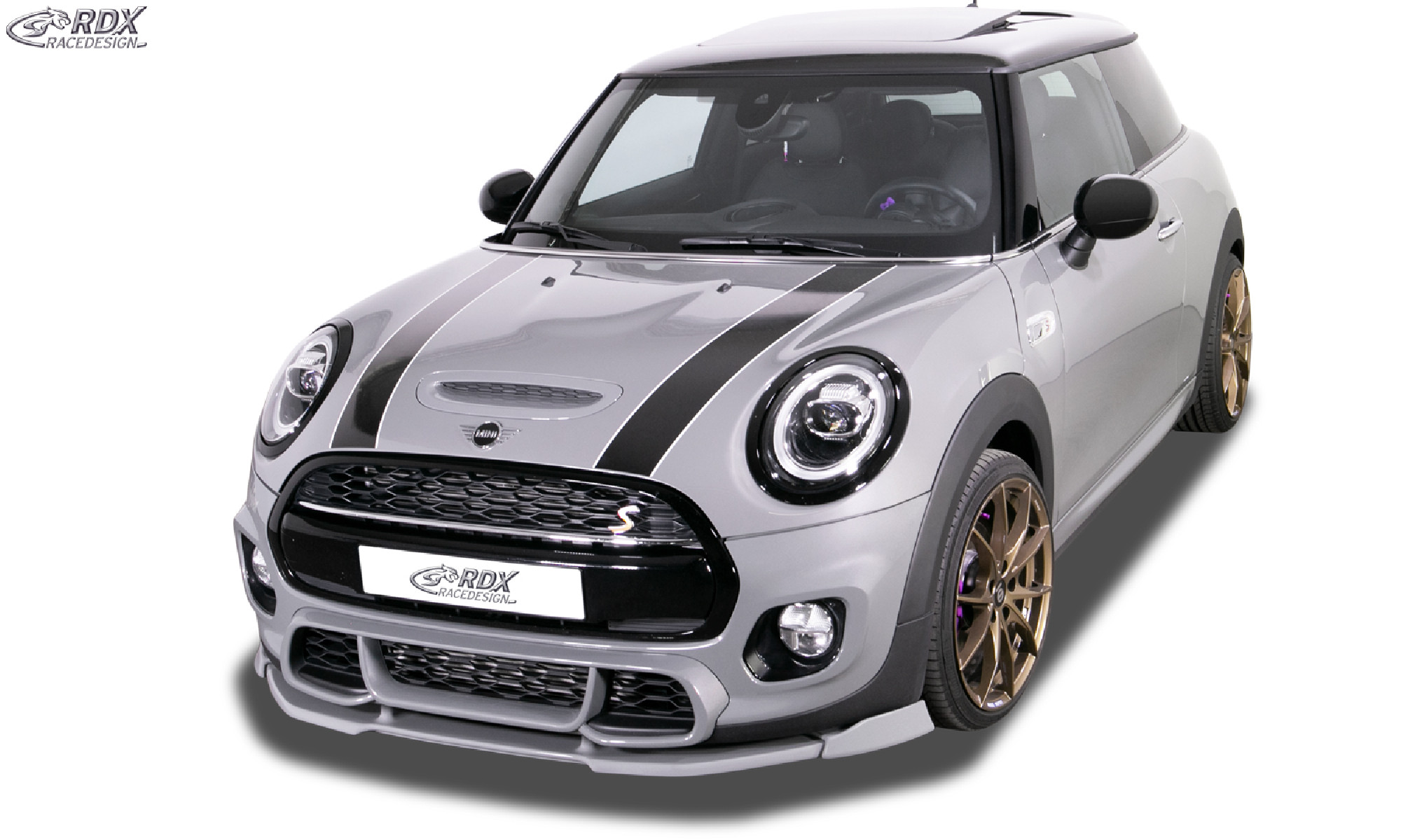 Frontspoiler geeignet für MINI Cooper S F55/F56/F57/FML2 2018+ & John Cooper Works 2018+ Frontlippe Front Ansatz Vorne Spoilerlippe