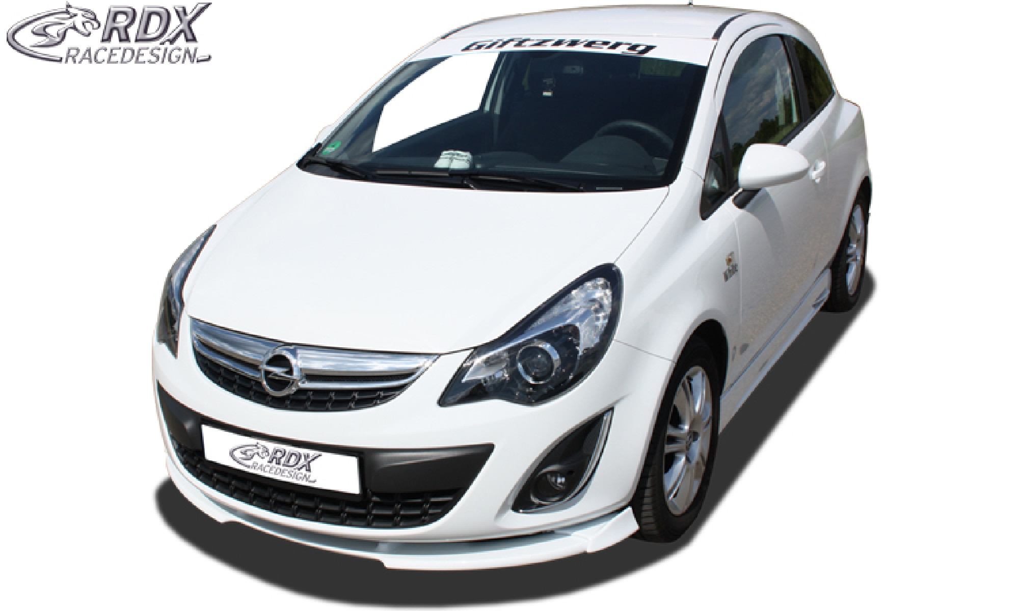 Frontspoiler geeignet für OPEL Corsa D Facelift 2010+ Frontlippe Front Ansatz Vorne Spoilerlippe