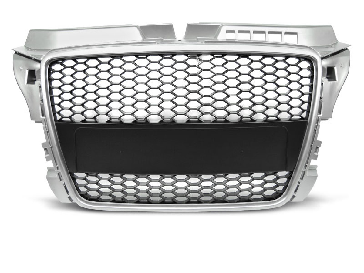 GRILLE SPORT SILVER fits AUDI A3 (8P) SPORT 04.08-07.12 GRILLE SPORT SILVER fits AUDI A3 (8P) SPORT 04.08-07.12