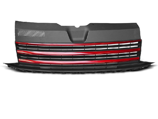 GRILL BLACK RED fits VW T6 15-19