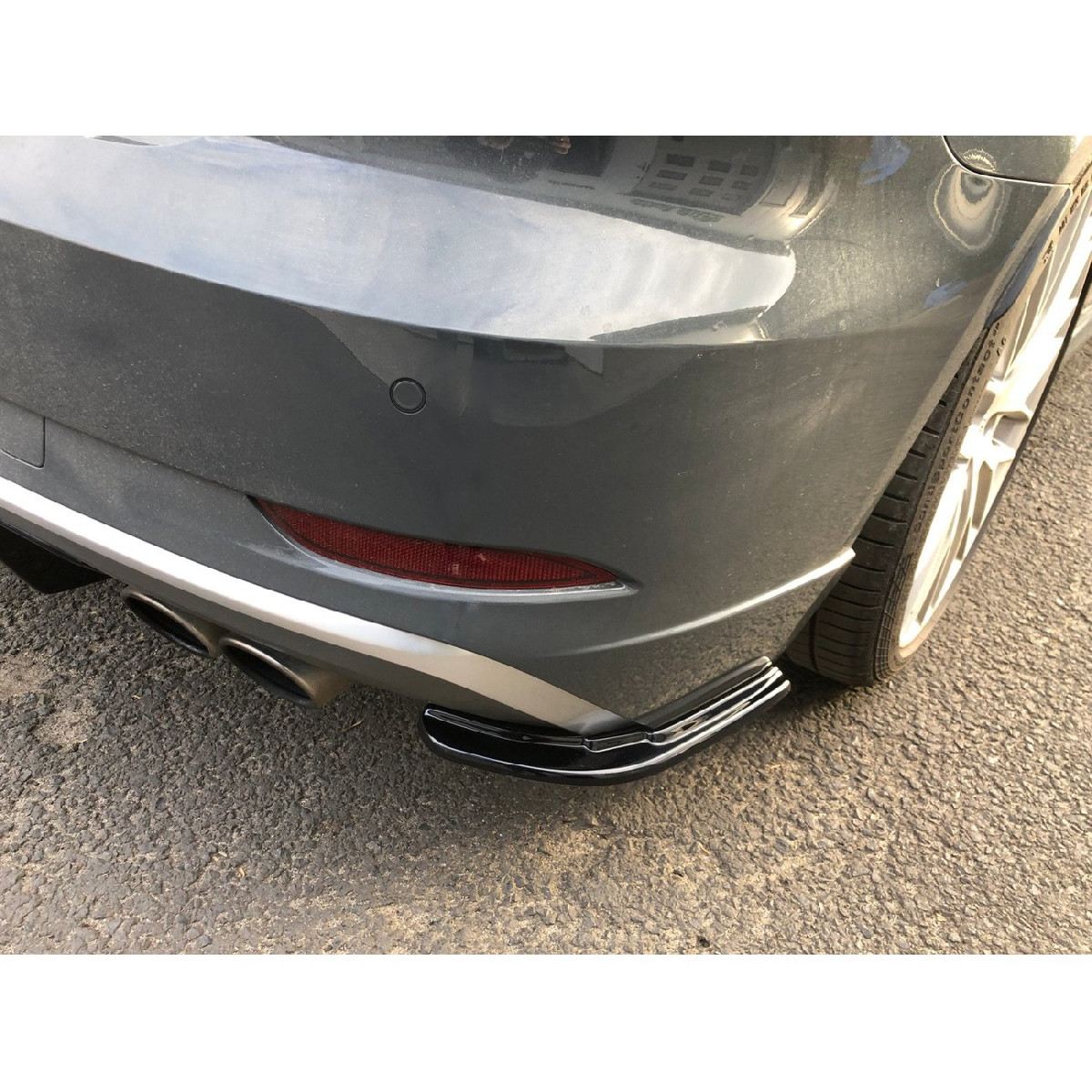 Heck Ansatz Flaps Diffusor für AUDI S3 8V FACELIFT schwarz matt