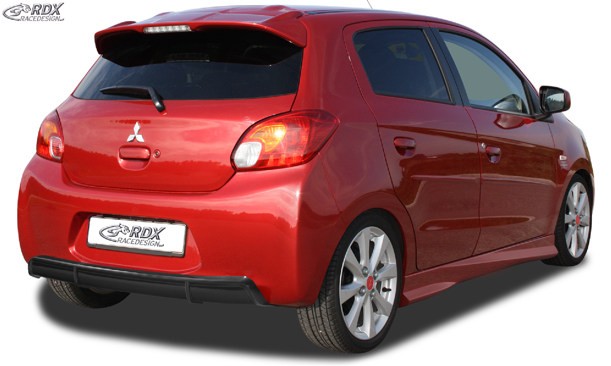 Heckansatz für MITSUBISHI Space Star & Mirage -2016 Diffusor Heckblende Heckdiffusor