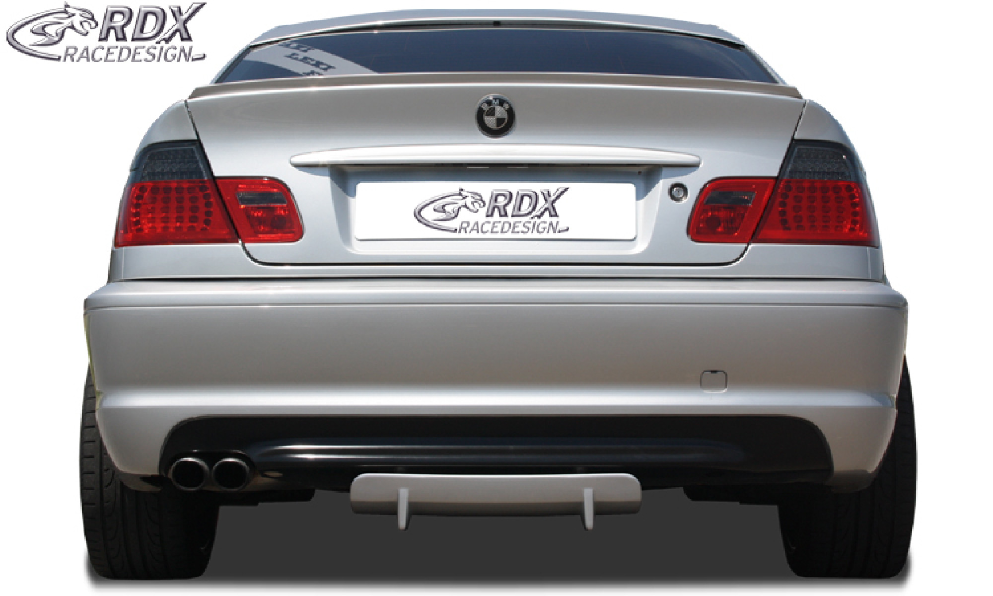 Heckdiffusor U-Diff für BMW E46 (alle, auch M-Technik, M3, Touring, ...) Diffusor Heck Ansatz