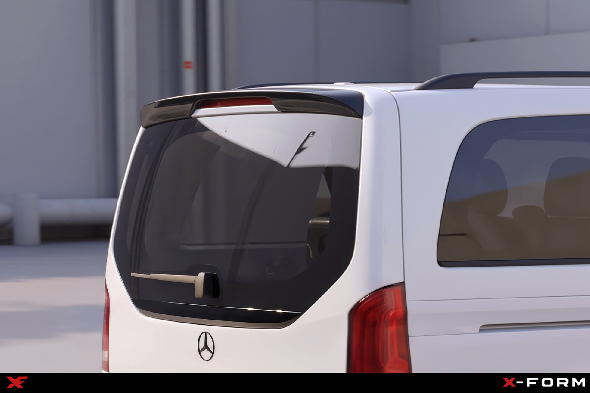  geeignet für Mercedes V-Klasse 2014+ Dachspoiler Heckspoiler Spoiler Plastik ABS Schwarz Glanz