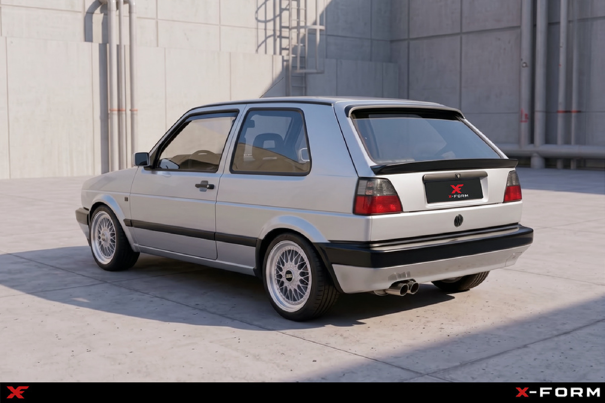 Heckspoiler Spoiler aus ABS plastik passend geeignet für VW Golf 2, Rear Spoiler
