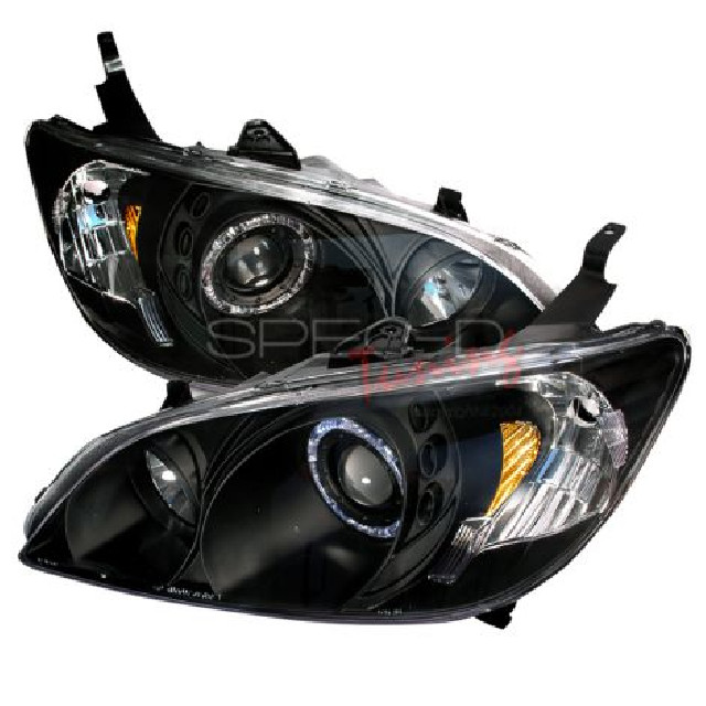 Honda Civic 04-05 2D Coupe Projector Headlights Black