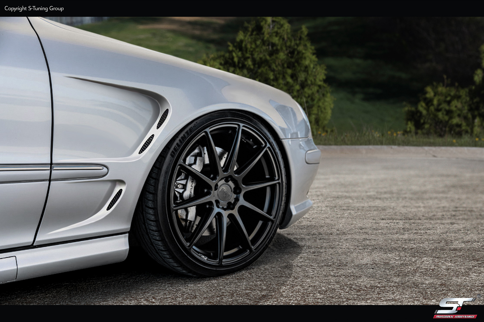 Mercedes S-Klasse W220 Satz Kotflügel links und rechts Kotflügel vorne  GFK V1