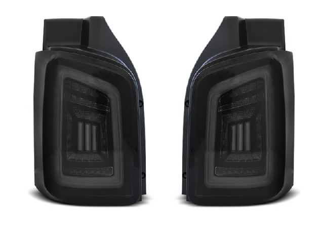 LED BAR TAIL LIGHTS SMOKE BLACK WHITE fits VW T5 04.03-09 / 10-15 TRANSPORTER