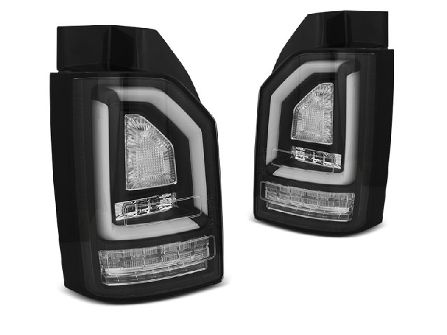 LED BAR TAIL LIGHTS BLACK SEQ fits VW T6 15-19 OEM BULB