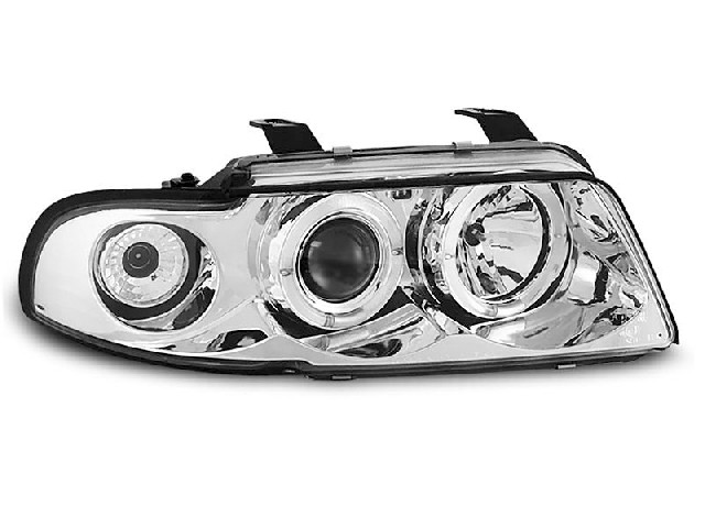 HEADLIGHTS ANGEL EYES CHROME fits AUDI A4 11.94-12.98 HEADLIGHTS ANGEL EYES CHROME fits AUDI A4 11.94-12.98