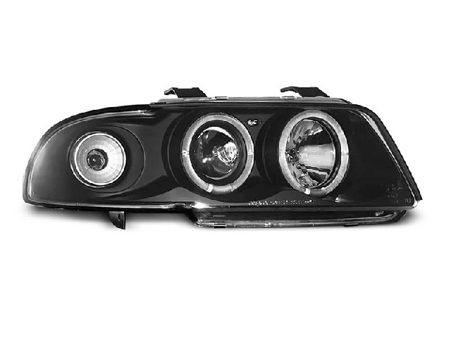 HEADLIGHTS ANGEL EYES BLACK fits AUDI A4 11.94-12.98 HEADLIGHTS ANGEL EYES BLACK fits AUDI A4 11.94-12.98