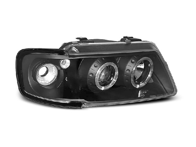 HEADLIGHTS ANGEL EYES BLACK fits AUDI A3 8L 08.96-08.00