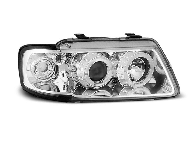 HEADLIGHTS ANGEL EYES CHROME fits AUDI A3 8L 08.96-08.00