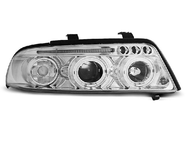HEADLIGHTS ANGEL EYES CHROME fits AUDI A4 01.99-09.00 HEADLIGHTS ANGEL EYES CHROME fits AUDI A4 01.99-09.00