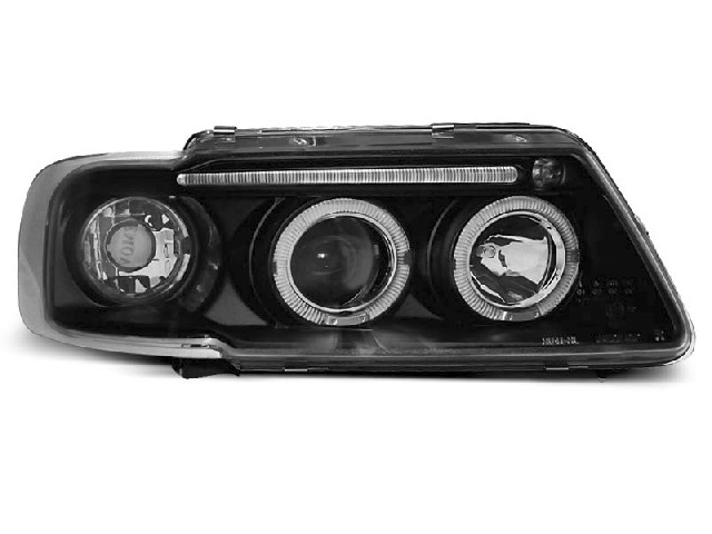 HEADLIGHTS ANGEL EYES BLACK fits AUDI A3 8L 08.96-08.00