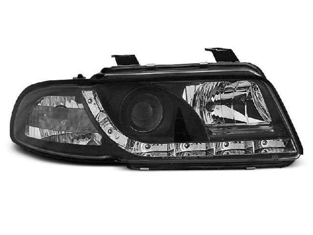 HEADLIGHTS DAYLIGHT BLACK fits AUDI A4 11.94-12.98 HEADLIGHTS DAYLIGHT BLACK fits AUDI A4 11.94-12.98